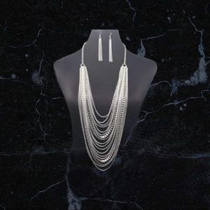 Multi Strand Silver Necklace